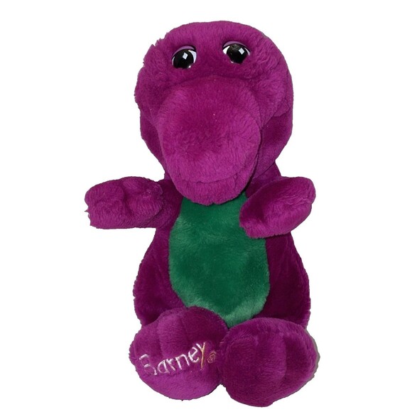 Vintage Barney The Dinosaur 13” Plush 1992 Lyons Group Purple Stuffed Animal Toy - Picture 1 of 9